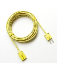 K-Type Thermocouple extension wire with miniature mini connectors  15 ft