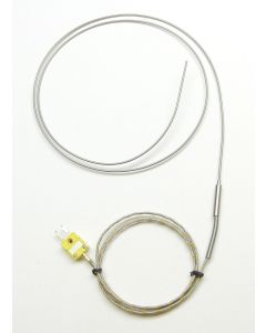 Thin 2 mm Stainless Steel K-type Thermocouple Probe 48 inch