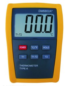 Digital 2 k-type Thermocouple Thermometer DM6802