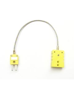 Quick Disconnect Standard To Miniature Mini Stainless Steel K-type Thermocouple Transition Adapter Cable