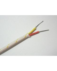High Temperature K-type Thermocouple Wire AWG 24 Solid w Fiberglass