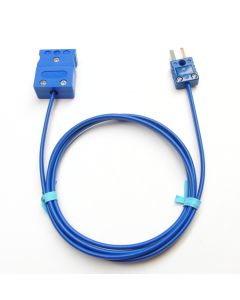 T-Type Thermocouple Extension Cable Wire with Standard to Mini Connectors 3 ft