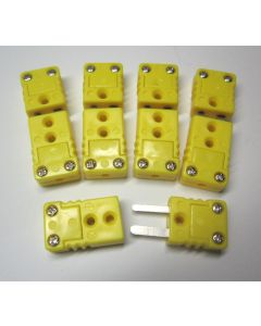 5 Sets Mini K-Type Thermocouple Wire Cable Connector Plug, Pairs Male and Female