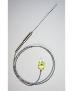 Ultra Thin 1 mm Stainless Steel K-type Thermocouple Probe 4 inch