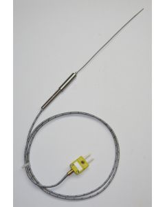 Ultra Thin 1 mm Stainless Steel K-type Thermocouple Probe 6 inch