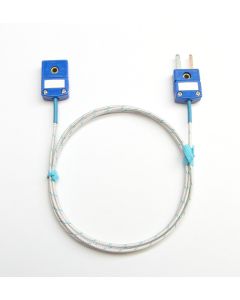 T-Type Thermocouple Extension Cable Wire with Fiberglass Insulation Mini Connectors 3 ft