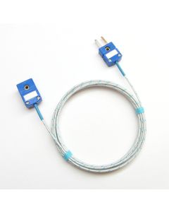 K-Type Thermocouple Extension Cable Wire with Fiberglass Insulation Mini Connectors 6 ft